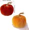 4 Pcs Assorted Faux Harvest Velvet Pumpkins Decorative Fabric Pumpkins Foam Pumpkins in Rust Orange White